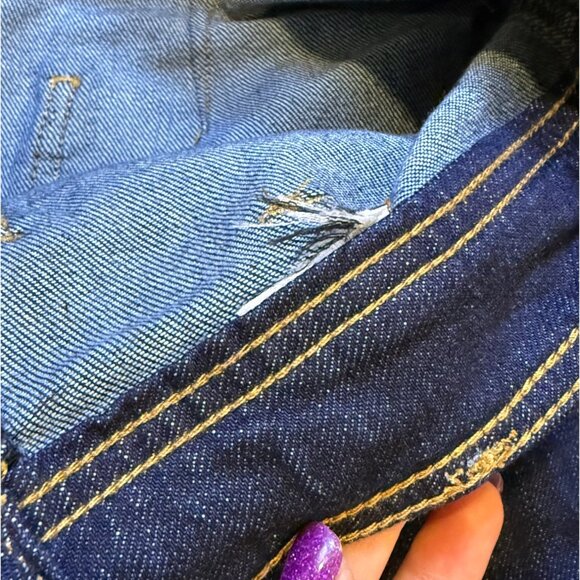 Oat New York Womens Wide-Leg High-Waist Raw Hem Denim Jeans Size 12/31 - Picture 8 of 8